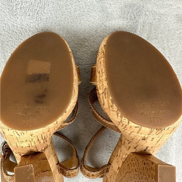 Sergio Rossi Tan Sandals Women’s Size 37.5 EU - Picture 4 of 11